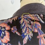 Free People  Paisley Satin Print Bomber Jacket Photo 4