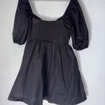 Maeve ANTHROPOLOGIE  Puff-Sleeved Sweetheart‎ Mini dress Black Small Photo 2