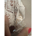 WAYF  Cold Shoulder‎ Ivory Off White Lace Embroidered Dress M Medium Boho NWT Photo 6