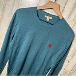 Burberry Brit Teal 100% Extra Fine Merino Wool Round Neck Sweater Womens Medium Photo 0