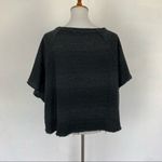 Vans  Gray Short Sleeve Cropped Sweatshirt Top Raw Hem Distressed Small Photo 4