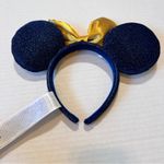 Disney Walt  World 50 Anniversary Mouse Ears Blue Gold Glitter Photo 3