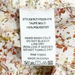 Arula Top Autumn Floral Long Sleeve Babydoll Blouse Taupe Rust Plus Size B | 2X Red Photo 9