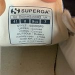 Superga  Women’s USAM 8/USAW 9.5  EU 41 Blue White Striped Sneakers Lace up Photo 9