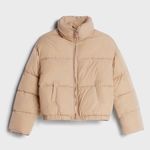 Bershka nwt camel puffer padded jacket Bomber Photo 2