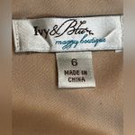 Ivy & Blu Maggy Boutique Lace Trim Ponte Knit Sheath Dress Tan Size 6 Photo 4