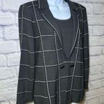 Ming Wang Womens Gray Black 2 Pc Jacket & Tank Top S, XS Business Career Photo 3