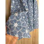 Lulus NWT  Fit to Frolic Blue Eyelet Lace Puff Sleeve Babydoll Dress Mini Sz S Photo 6