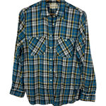 Denim & Supply Ralph Lauren Ralph Lauren Denim & Supply Womens Utility Blue Yellow Plaid Button Down Shirt L Photo 0