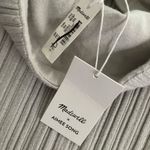 Madewell x Aimee Song Womens Gray Ribbed Shimmer Tube Top Photo 6