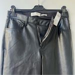 Abercrombie & Fitch NWT Vegan Leather 90s Straight Pant - Black - Size 30/10s Photo 6