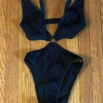 South Beach NEW  Size 4 One Piece Cut Out Swimsuit Smocked High Cut Photo 0