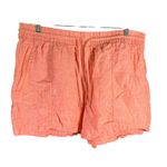 Athleta Linen Shorts Womens Size 20 Coral Drawstring Elastic Waist Coastal Photo 1