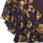 Susan Graver  Tunic Floral Maroon Purple 2X Photo 5