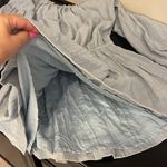 Mustard Seed NWT  Open Shoulder sage Waist Tie mini Dress, peasant sleeve, sz S Photo 12