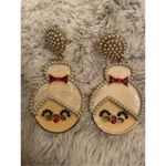 New Holiday Fashion Mrs. Claus/Granny Pearl Bead Design Alloy Stud Earrings Photo 4