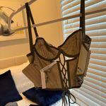 Urban Outfitters Corset Top Lace Up Green Small / XS Photo 2