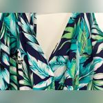 Derek Heart  Halter Top Tropical Green Small Vacation Resort Beachy Hawaiian Boho Photo 2