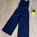 Boden Dorothea Linen Deep Blue Wide Photo 0