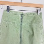 We The Free Free People  corduroy zip front high waisted pencil skirt pale green Photo 5