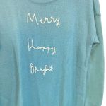 Loft Mint Seafoam Green Thin Light Holiday Sweater mohair wool blend small Photo 7