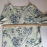 Chico's Supremely Soft Colorful Leopard Tunic Top Women's 2 (Large) Boat Neck Photo 6