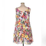 Ralph Lauren Lauren | Multicolor Floral Sleeveless Cocktail Party Dress Size 14 Photo 2