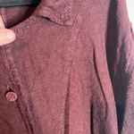 Flax  burgundy jacquard casual jacket blouse Photo 1
