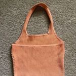 Gianni Bini  Peach Ribbed Halter Top Cropped Women’s Medium Photo 5