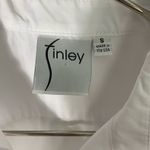 Finley Brand Finley white ruffle arm button down shirt. S Photo 2