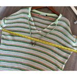 Zaket & Plover Loose Knit Long Sleeve Pullover Multicolor Striped Women’s Small Green Photo 8
