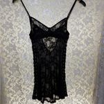 Victoria's Secret  Black Lace Chemise with Eyelet Detail lace satin XS Photo 5
