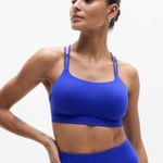 Athleta  M Perfect Form Bra Sports Bra A-C Varsity Blue Medium #626672 Photo 0