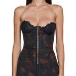 Current Mood  Captivating Gazes Rose Corset Dress Black Lace L Dollskill Date Photo 0