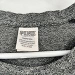 Victoria's Secret Womens PINK Victoria’s Secret L Gym Workout Gray Crop Top Black Mesh Net Detail Photo 2