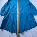 Ralph Lauren Lauren  Cotton Tunic Top‎ Size Lg Teal Long Sleeve Drawstring Waist Photo 9