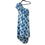 Vineyard Vines Electric Palm Asymmetric Maxi Dress Blue Sz 6 Photo 4