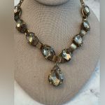 NEW KIRKS FOLLY Brass Gold Tone Champagne Crystal Statement Necklace Vintage Photo 6