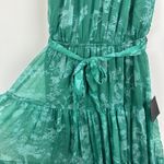 Lulus  Float to You Green Floral Print Halter Tiered Midi Dress Cocktail XS NWT Photo 7
