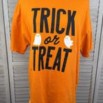 CELEBRATE IT Women's "Trick or Treat" Ghosts Halloween Tee Orange Photo 0