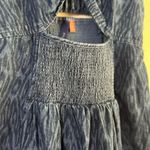 Anthropologie‎ Pilcro Ikat sleeveless denim mini sundress size XS Blue Photo 6