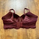 Aerie Real Power Balconette Lace Bra Sz 34D Maroon Photo 2