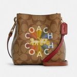 Coach mini bucket bag in signature canvas C6835 Photo 0