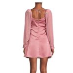 We Wore What Pink Long Sleeve Silky Cowl Neck Mini Dress Homecoming Size 0 Photo 2