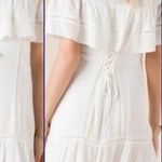 {M} NWT Francesca Casola Lace Off The Shoulder Corset Tie Back Ivory Dress White Size M Photo 0