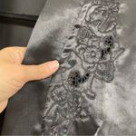 Diana Hand Embroidered Black Silk Open Front Kimono Womens Cardigan Womens S Photo 4