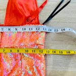Song of Style cross back orange sequin midi dress NWT Size XS Photo 8