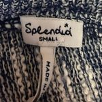 Splendid Blue Knit Short Sleeve V Neck Relaxed T Shirt Tee Sweater Top Size S Photo 2