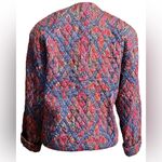 Vintage David Brooks Womens Medium Size 10 Paisley Quilted Blazer USA Multiple Photo 1