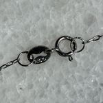 Lumineux necklace sterling silver CZ sapphire stone pendant necklace jewelry OS Photo 3